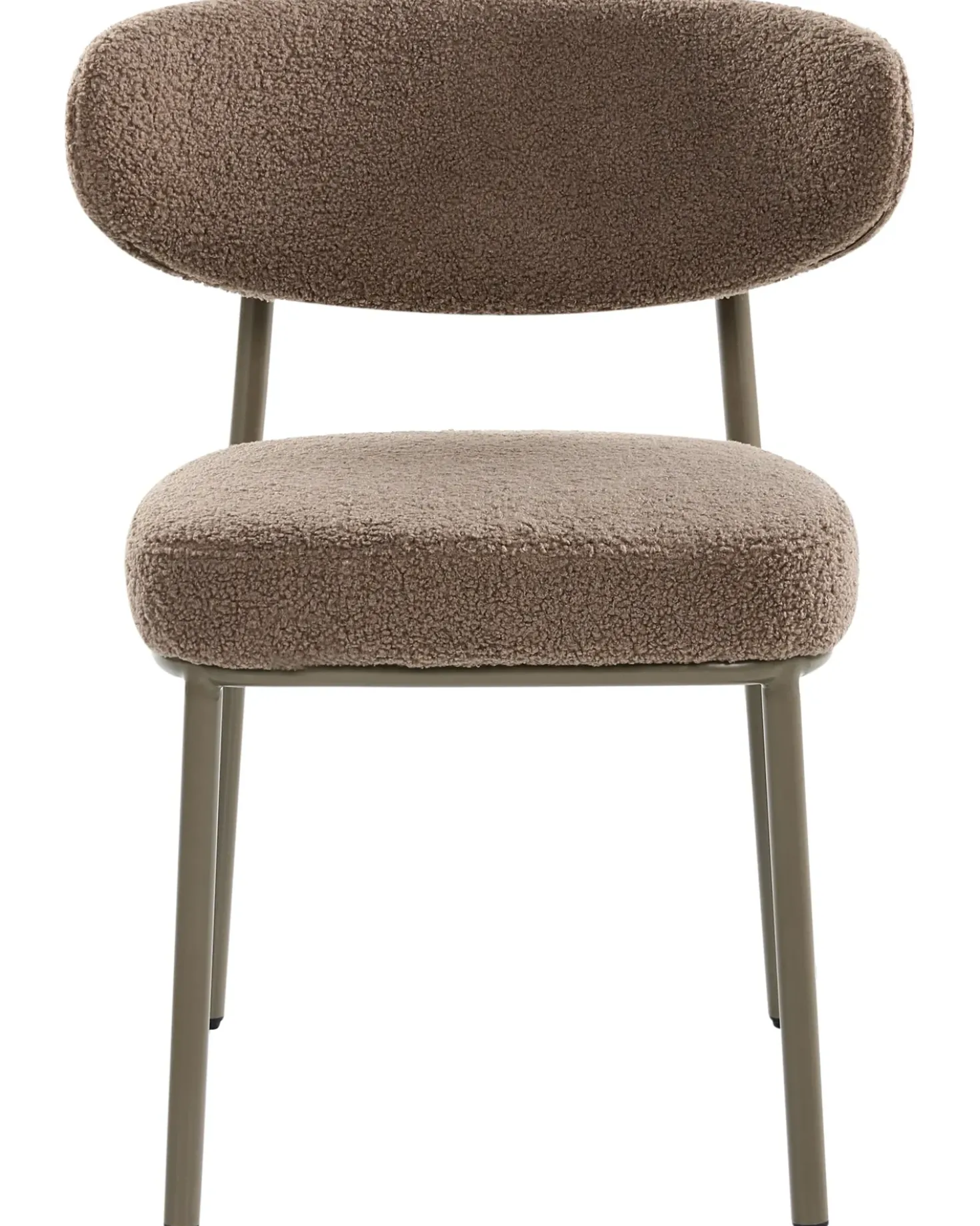 Set di 2 sedie da pranzo UNITY Bouclé Tortora
