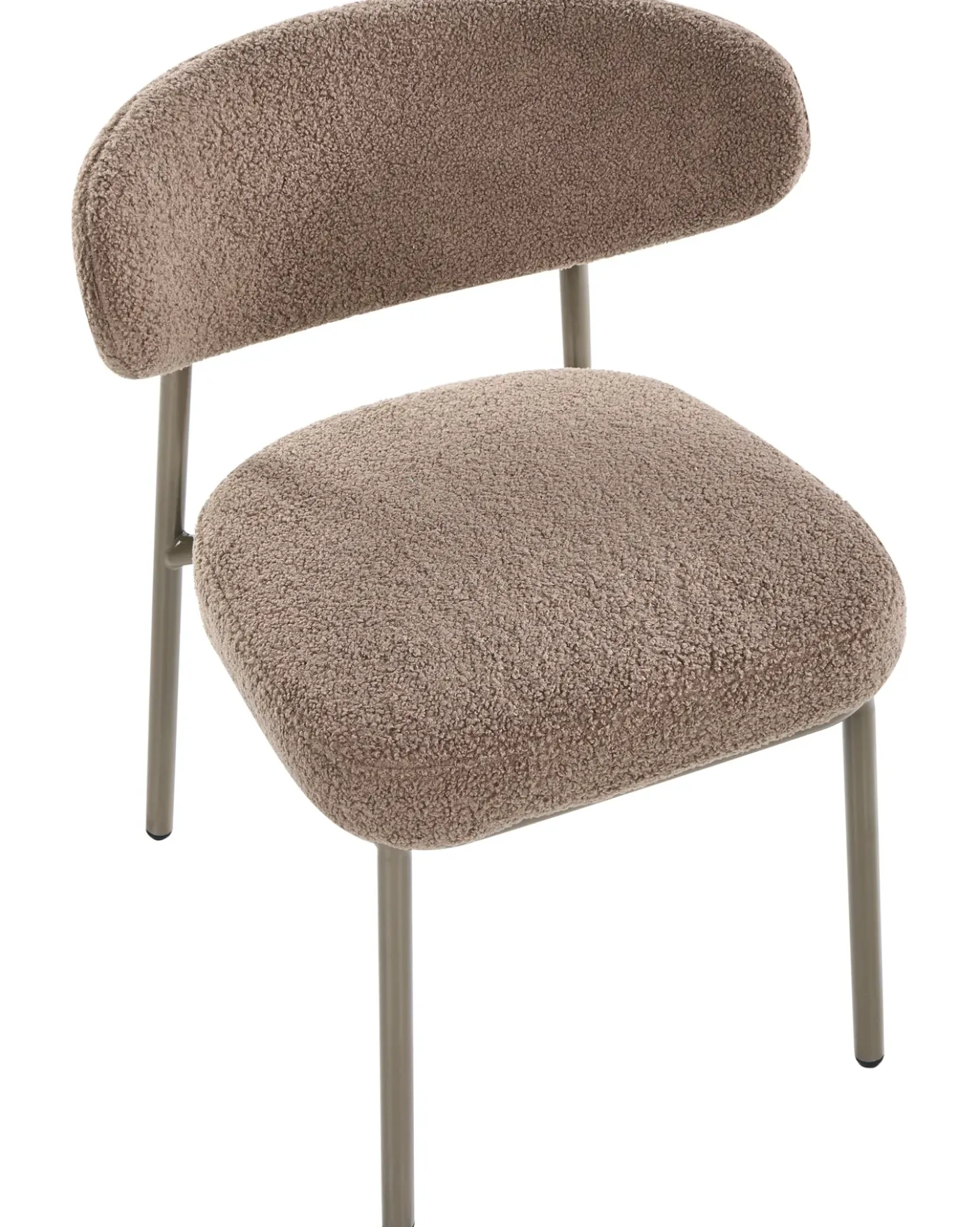 Set di 2 sedie da pranzo UNITY Bouclé Tortora