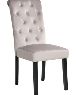 Set di 2 sedie da pranzo VELVA Velluto Grigio