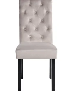 Set di 2 sedie da pranzo VELVA Velluto Grigio