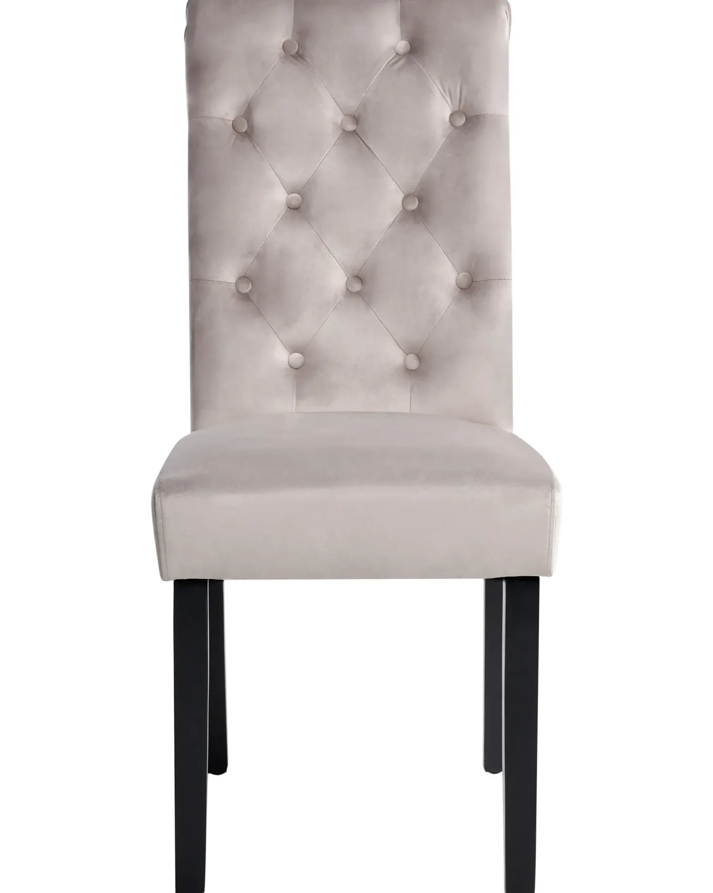 Set di 2 sedie da pranzo VELVA Velluto Grigio