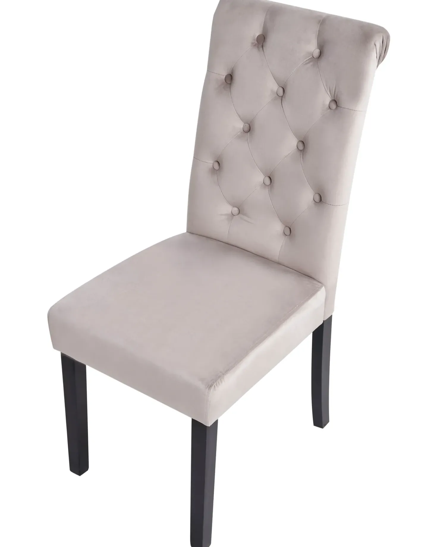 Set di 2 sedie da pranzo VELVA Velluto Grigio
