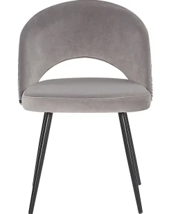 Set di 2 sedie da pranzo VIVIAN Velluto Grigio