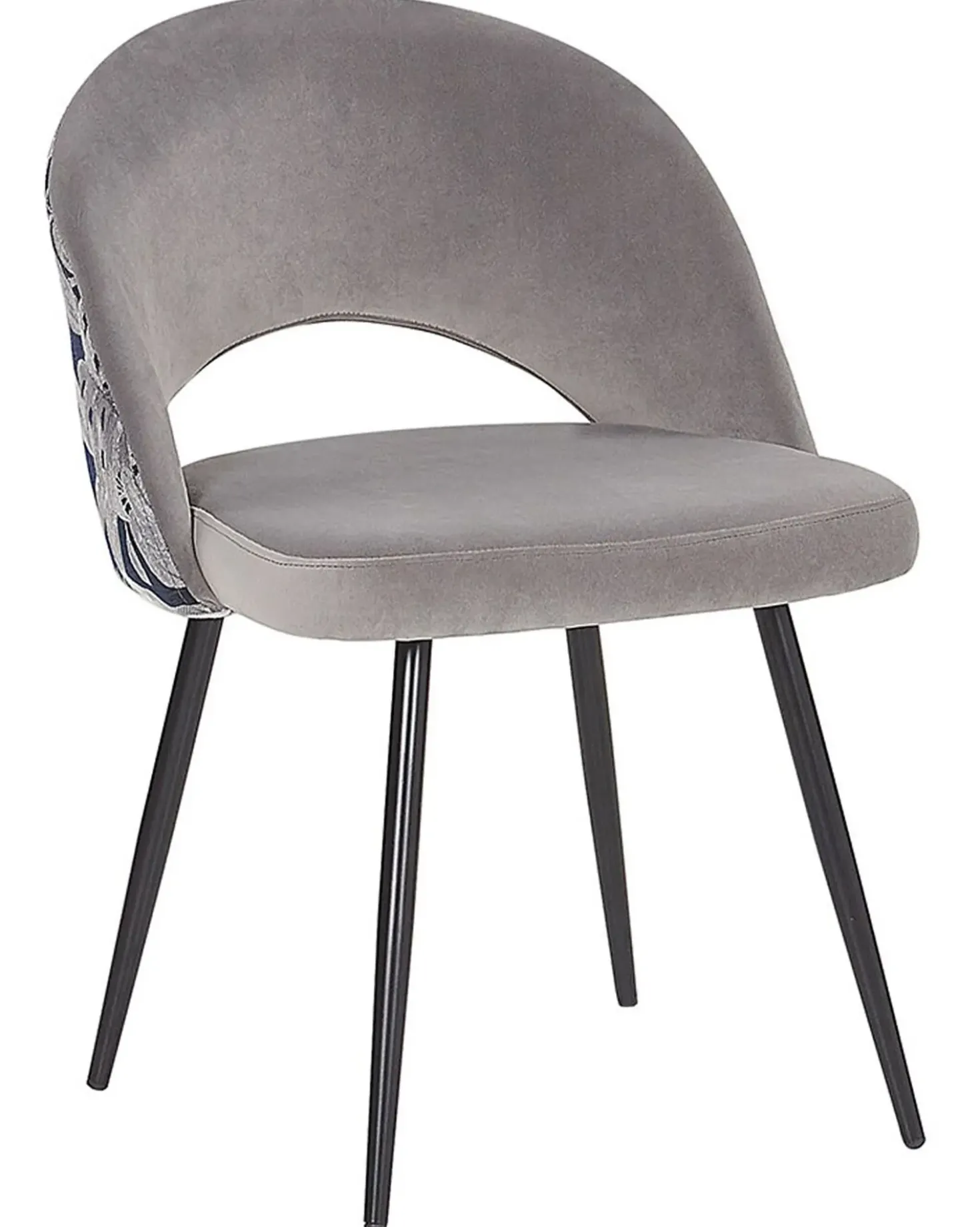 Set di 2 sedie da pranzo VIVIAN Velluto Grigio
