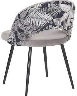 Set di 2 sedie da pranzo VIVIAN Velluto Grigio