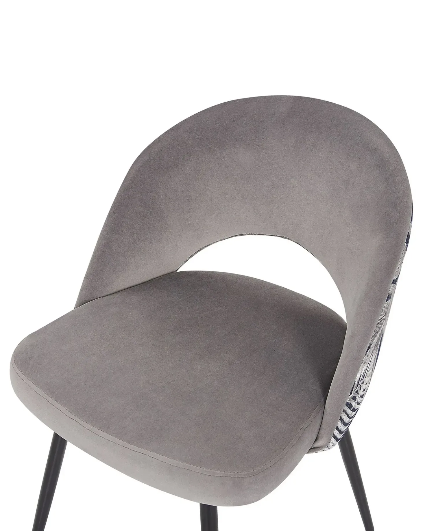 Set di 2 sedie da pranzo VIVIAN Velluto Grigio