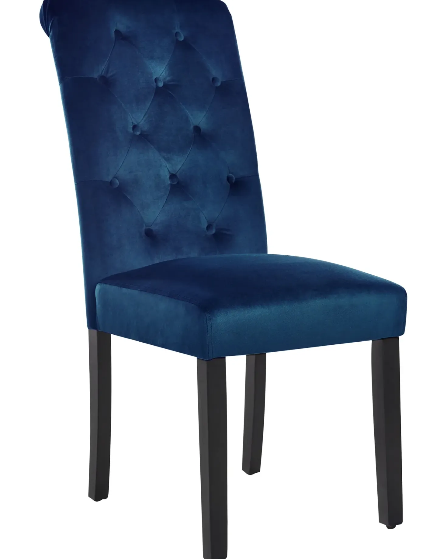 Set di 2 sedie da pranzo VELVA Velluto Blu scuro