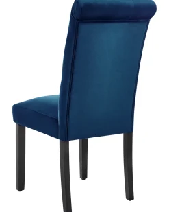 Set di 2 sedie da pranzo VELVA Velluto Blu scuro