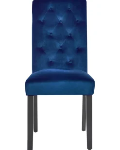 Set di 2 sedie da pranzo VELVA Velluto Blu scuro