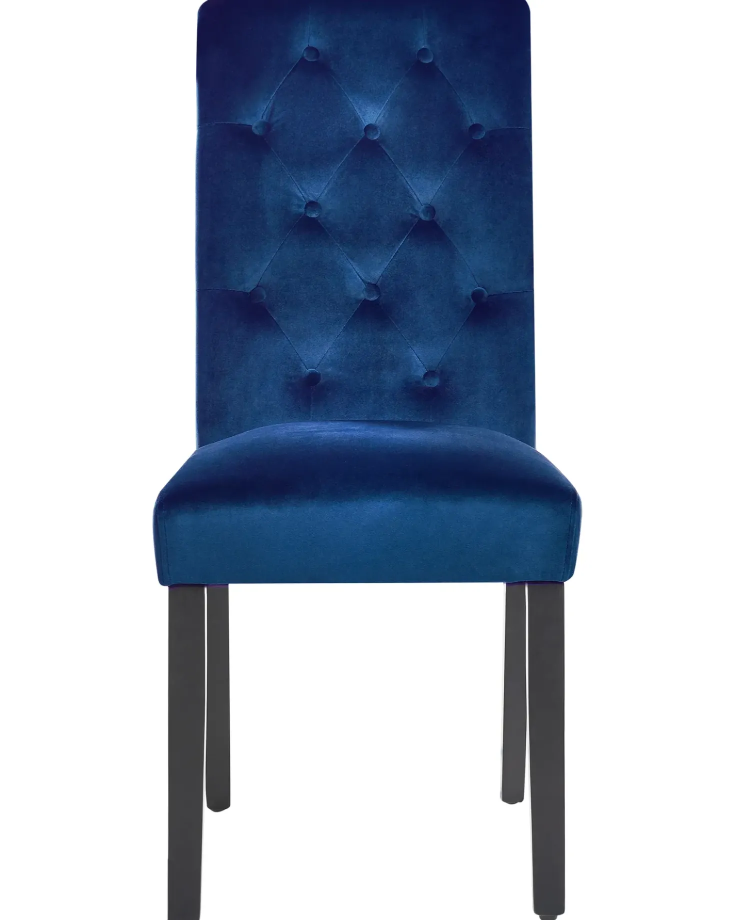 Set di 2 sedie da pranzo VELVA Velluto Blu scuro