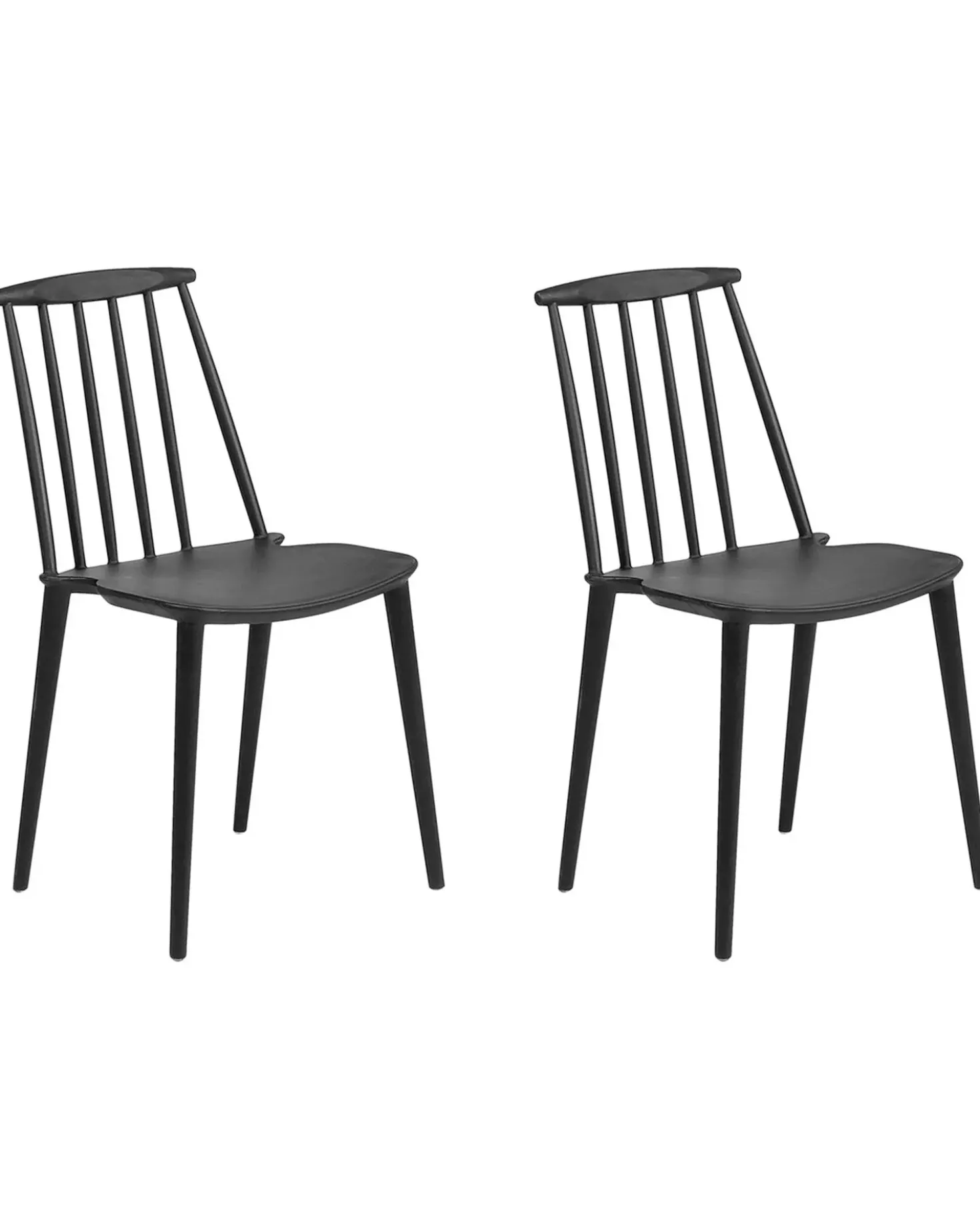 Set di 2 sedie da pranzo VENTNOR Nero