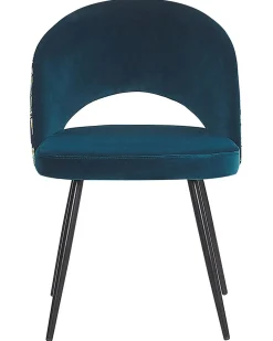 Set di 2 sedie da pranzo VIVIAN Velluto Blu oltremare