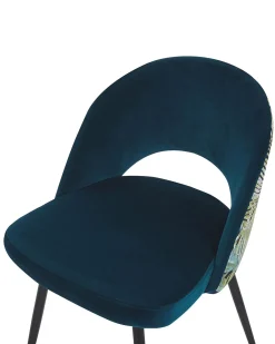 Set di 2 sedie da pranzo VIVIAN Velluto Blu oltremare