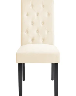 Set di 2 sedie da pranzo VELVA Tessuto Beige chiaro