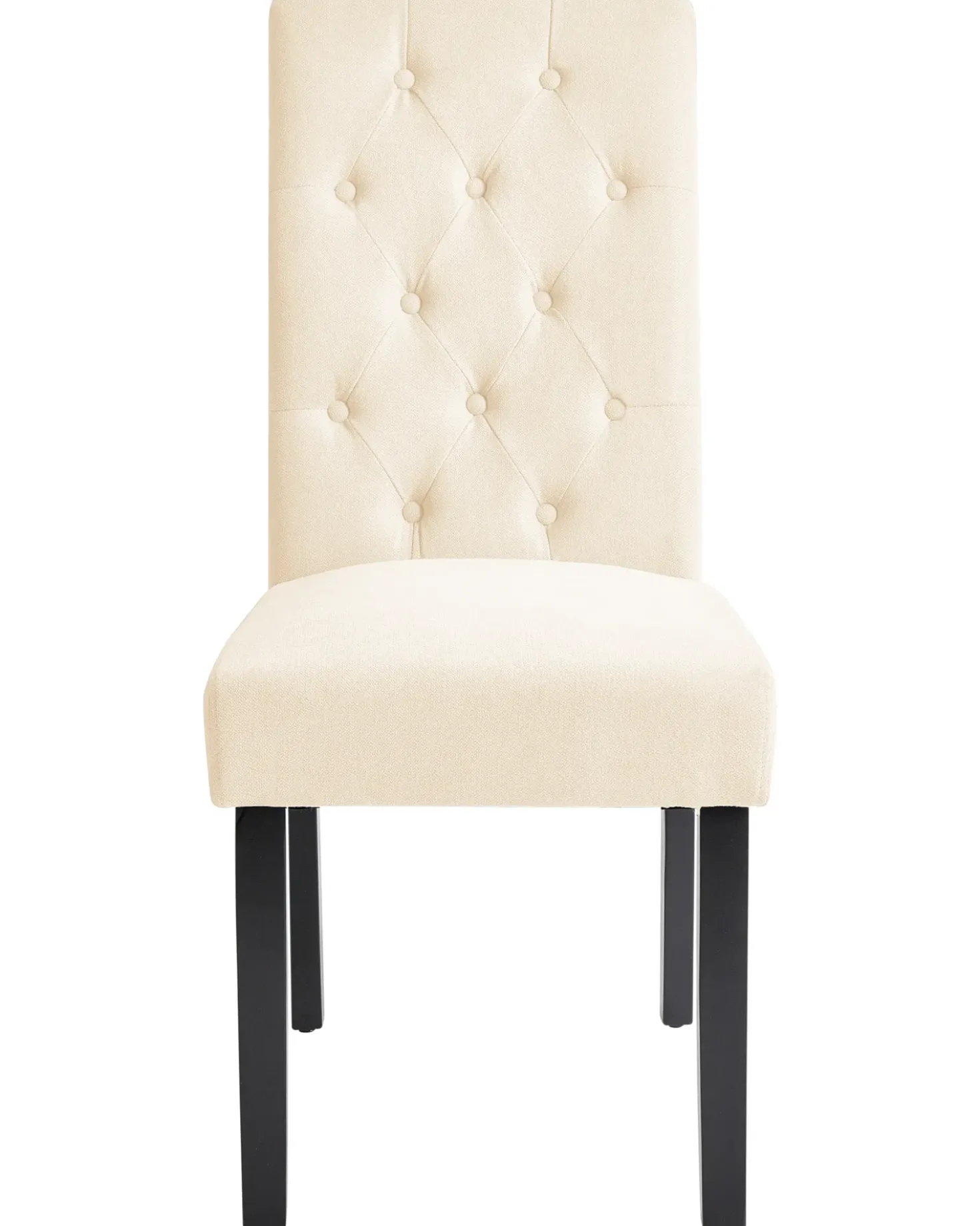 Set di 2 sedie da pranzo VELVA Tessuto Beige chiaro