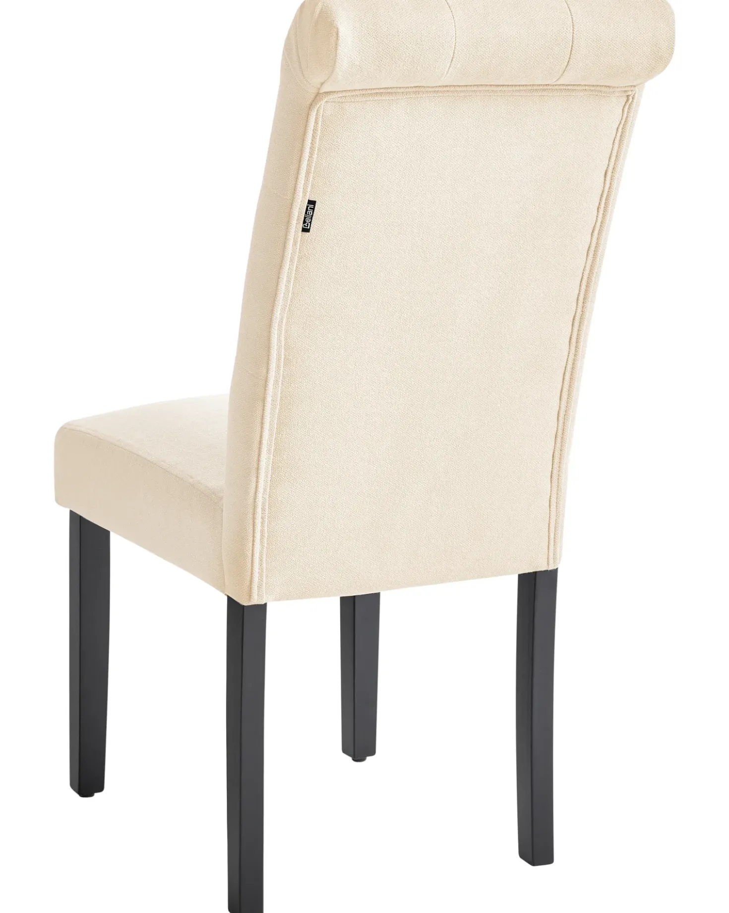 Set di 2 sedie da pranzo VELVA Tessuto Beige chiaro