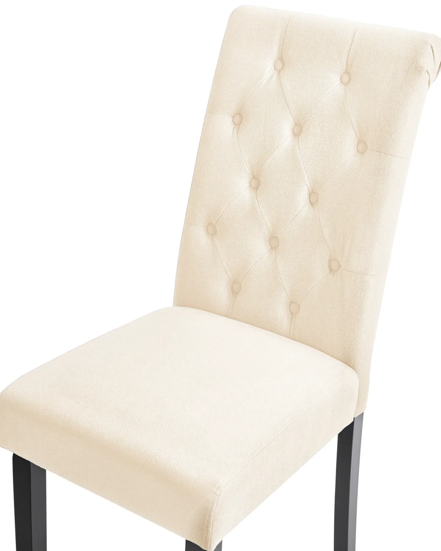 Set di 2 sedie da pranzo VELVA Tessuto Beige chiaro