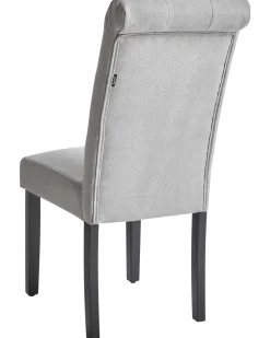 Set di 2 sedie da pranzo VELVA Tessuto Grigio