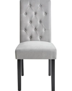 Set di 2 sedie da pranzo VELVA Tessuto Grigio