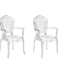 Set di 2 sedie da pranzo VERMONT Trasparente