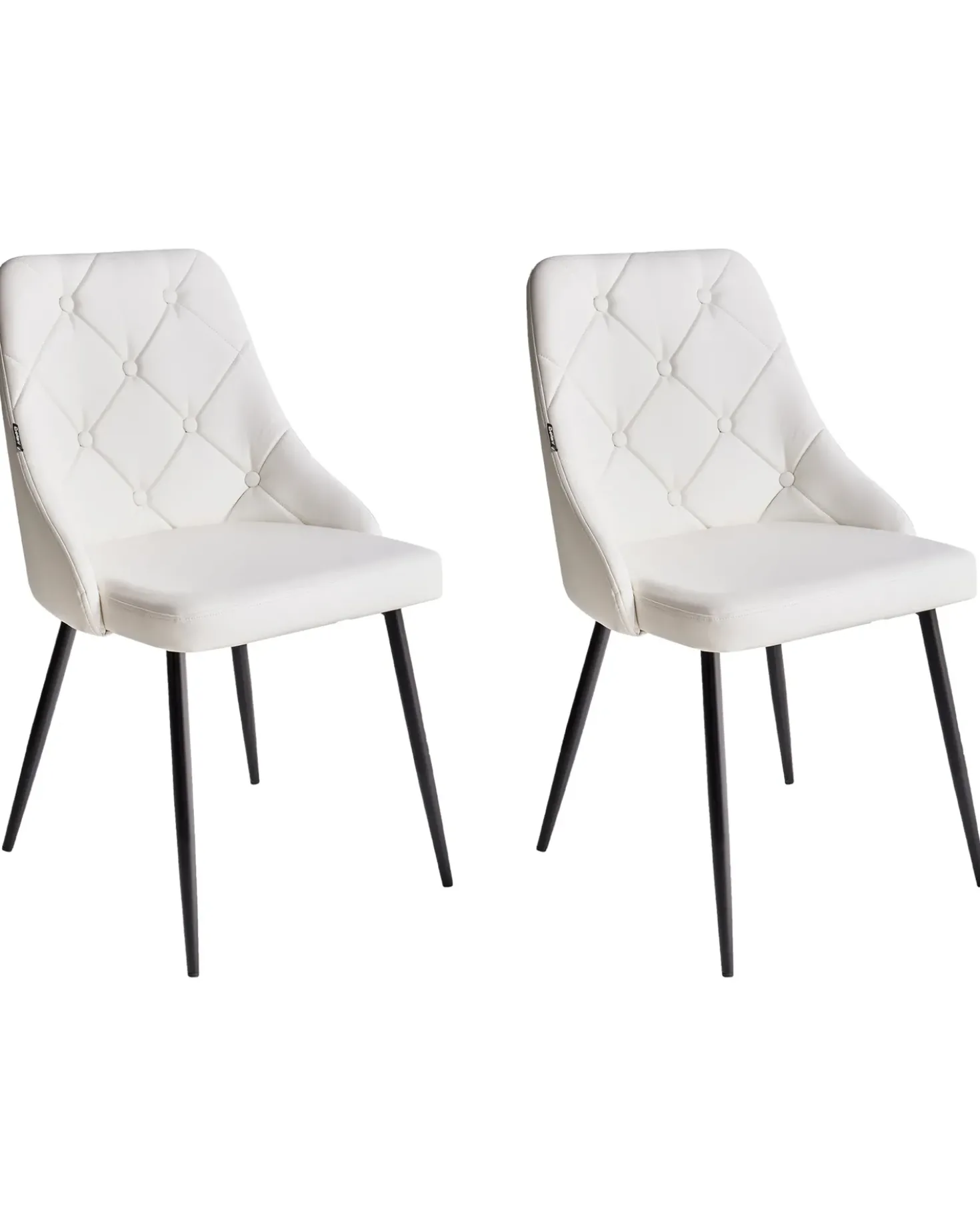 Set di 2 sedie da pranzo VALERIE Pelle sintetica Bianco