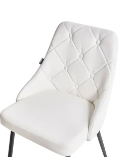 Set di 2 sedie da pranzo VALERIE Pelle sintetica Bianco