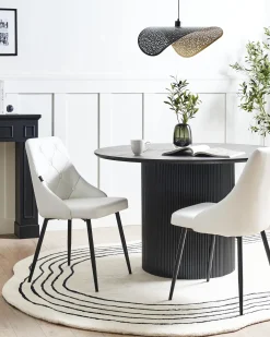 Set di 2 sedie da pranzo VALERIE Pelle sintetica Bianco
