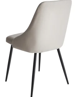 Set di 2 sedie da pranzo VALERIE Pelle sintetica Grigio chiaro