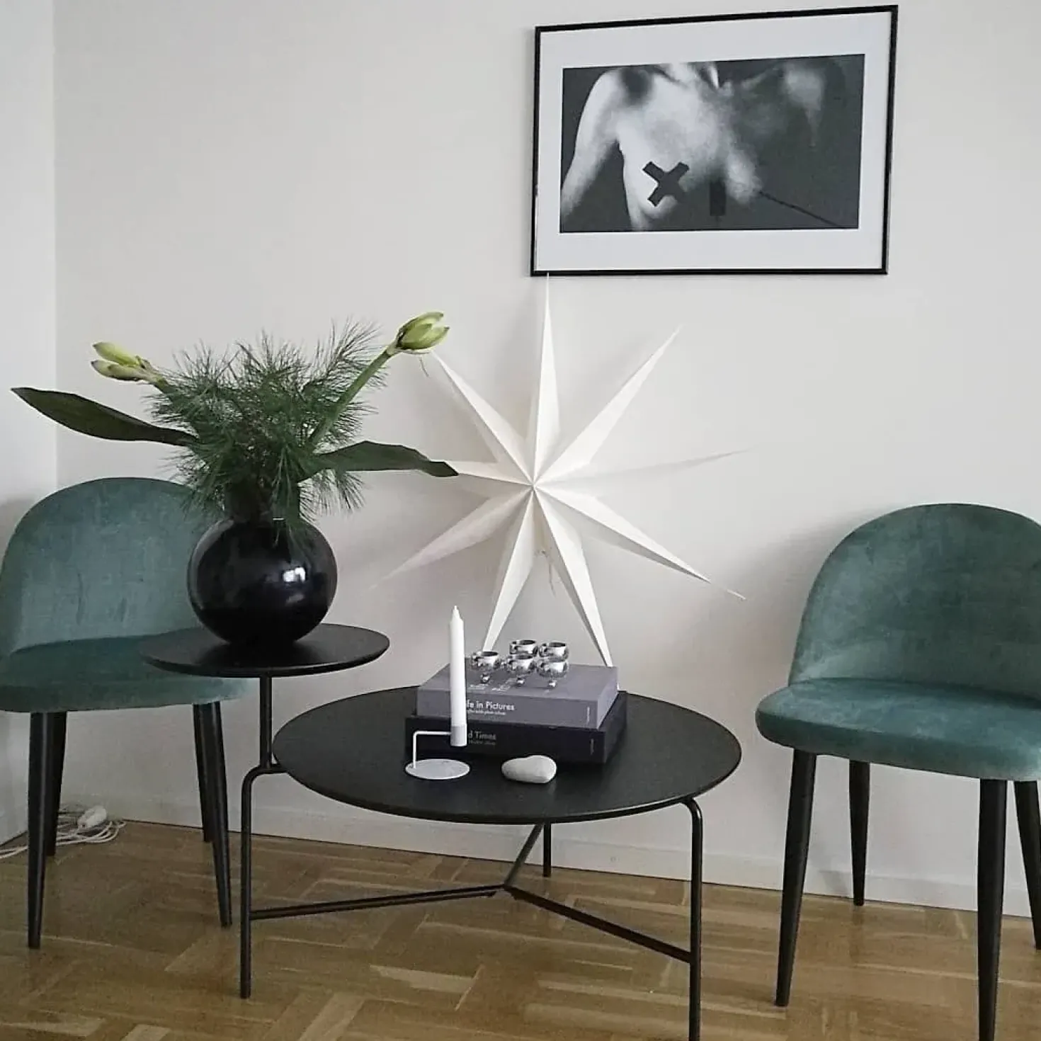 Set di 2 sedie da pranzo VISALIA Velluto Verde menta