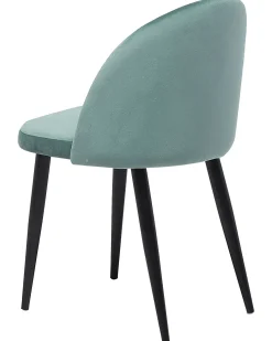Set di 2 sedie da pranzo VISALIA Velluto Verde menta
