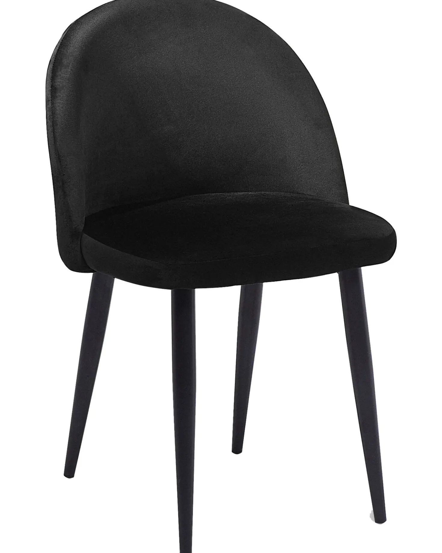 Set di 2 sedie da pranzo VISALIA Velluto Nero