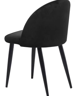 Set di 2 sedie da pranzo VISALIA Velluto Nero