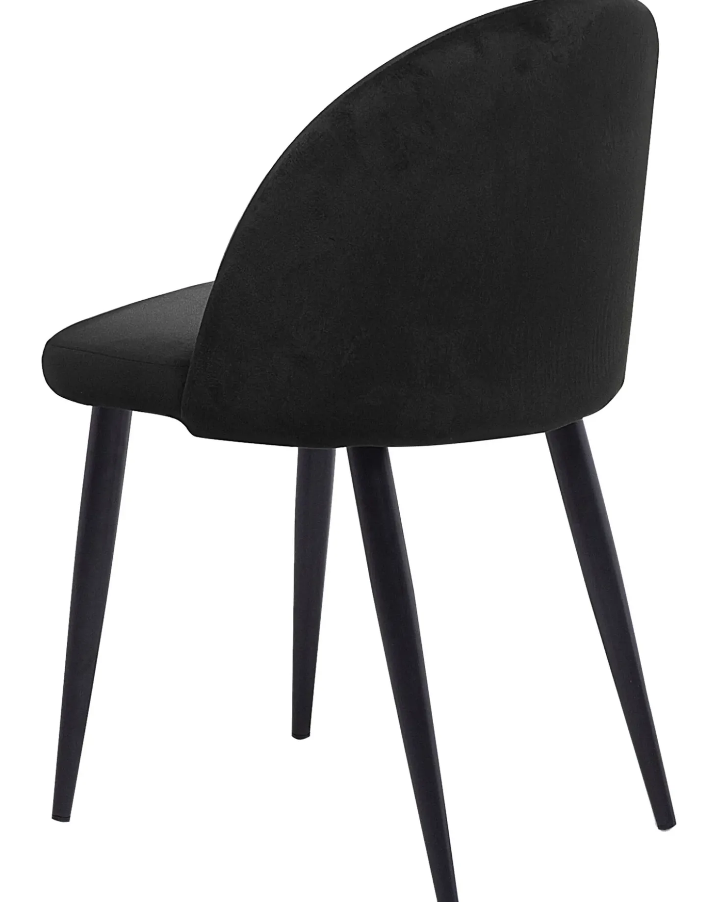 Set di 2 sedie da pranzo VISALIA Velluto Nero