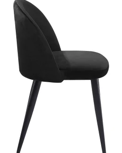 Set di 2 sedie da pranzo VISALIA Velluto Nero