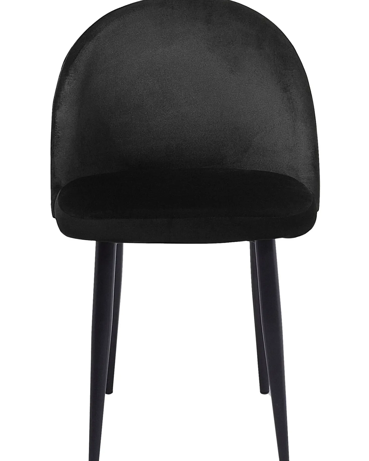 Set di 2 sedie da pranzo VISALIA Velluto Nero