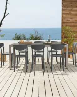 Set di 8 sedie da pranzo VIESTE Grigio scuro