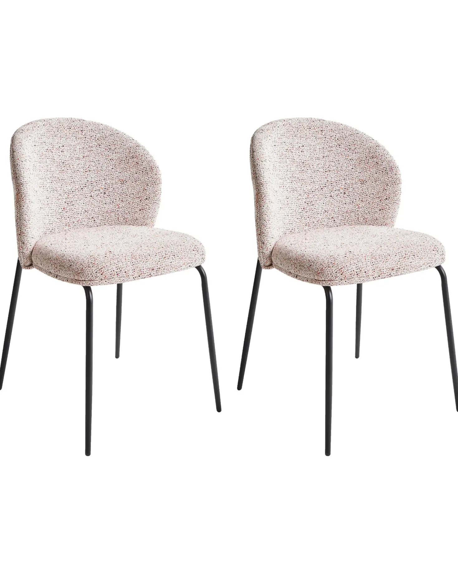 Set di 2 sedie da pranzo VIDETTE Tessuto Beige