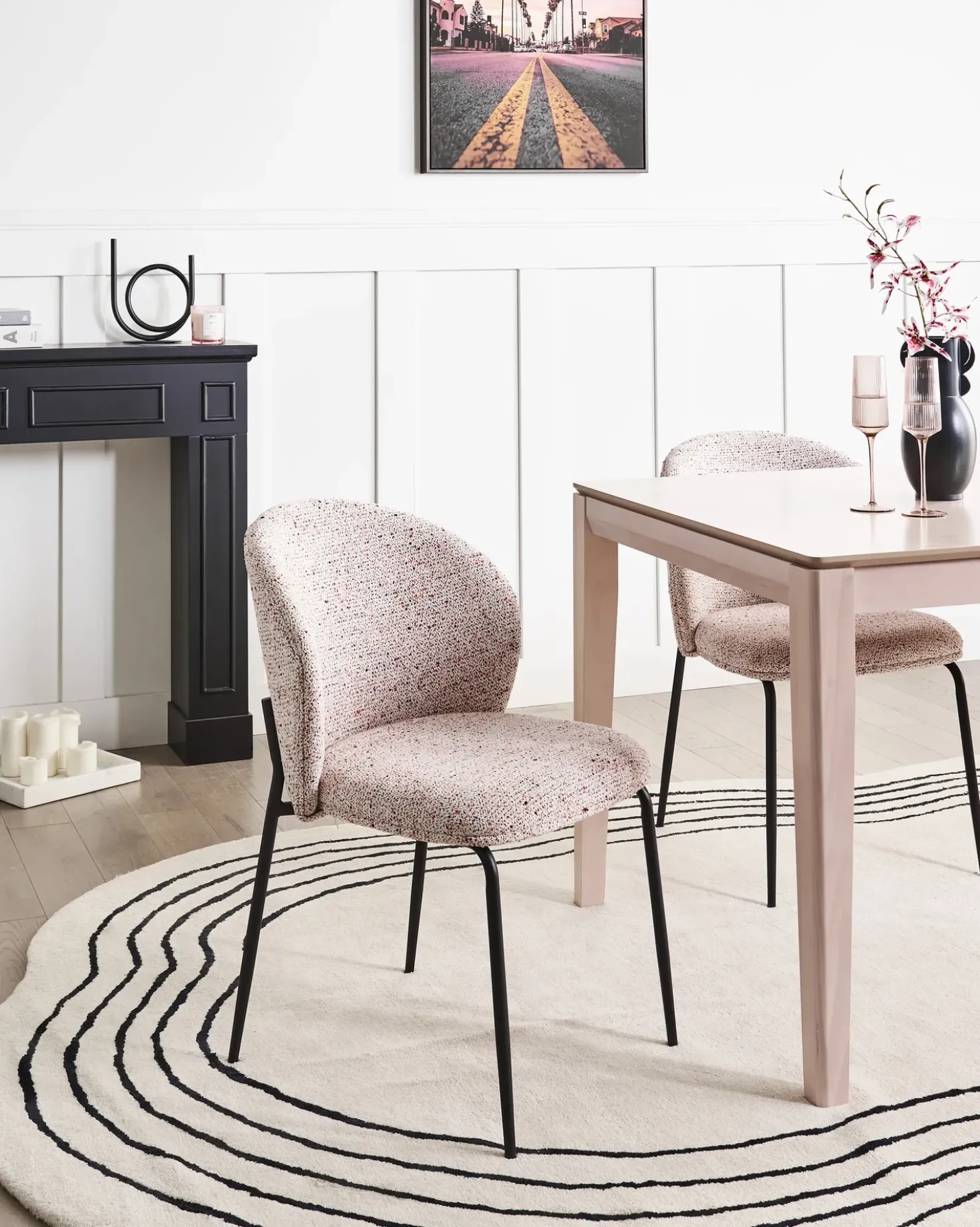 Set di 2 sedie da pranzo VIDETTE Tessuto Beige