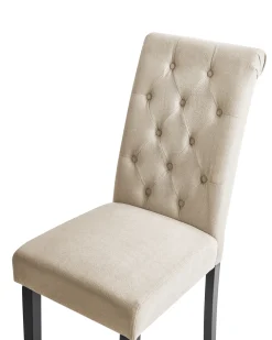 Set di 2 sedie da pranzo VELVA Tessuto Beige sabbia