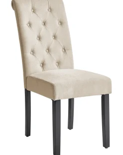 Set di 2 sedie da pranzo VELVA Tessuto Beige sabbia