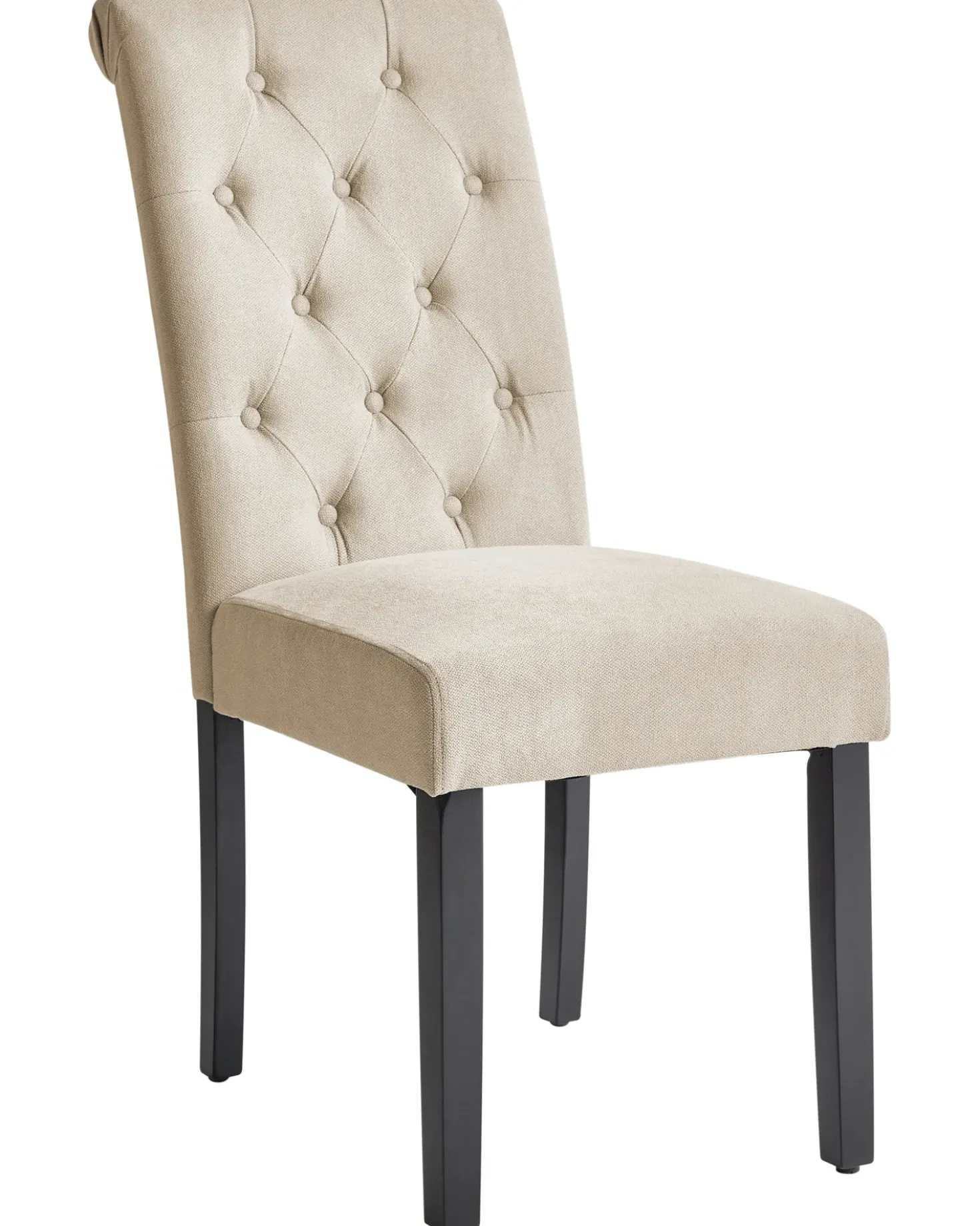 Set di 2 sedie da pranzo VELVA Tessuto Beige sabbia