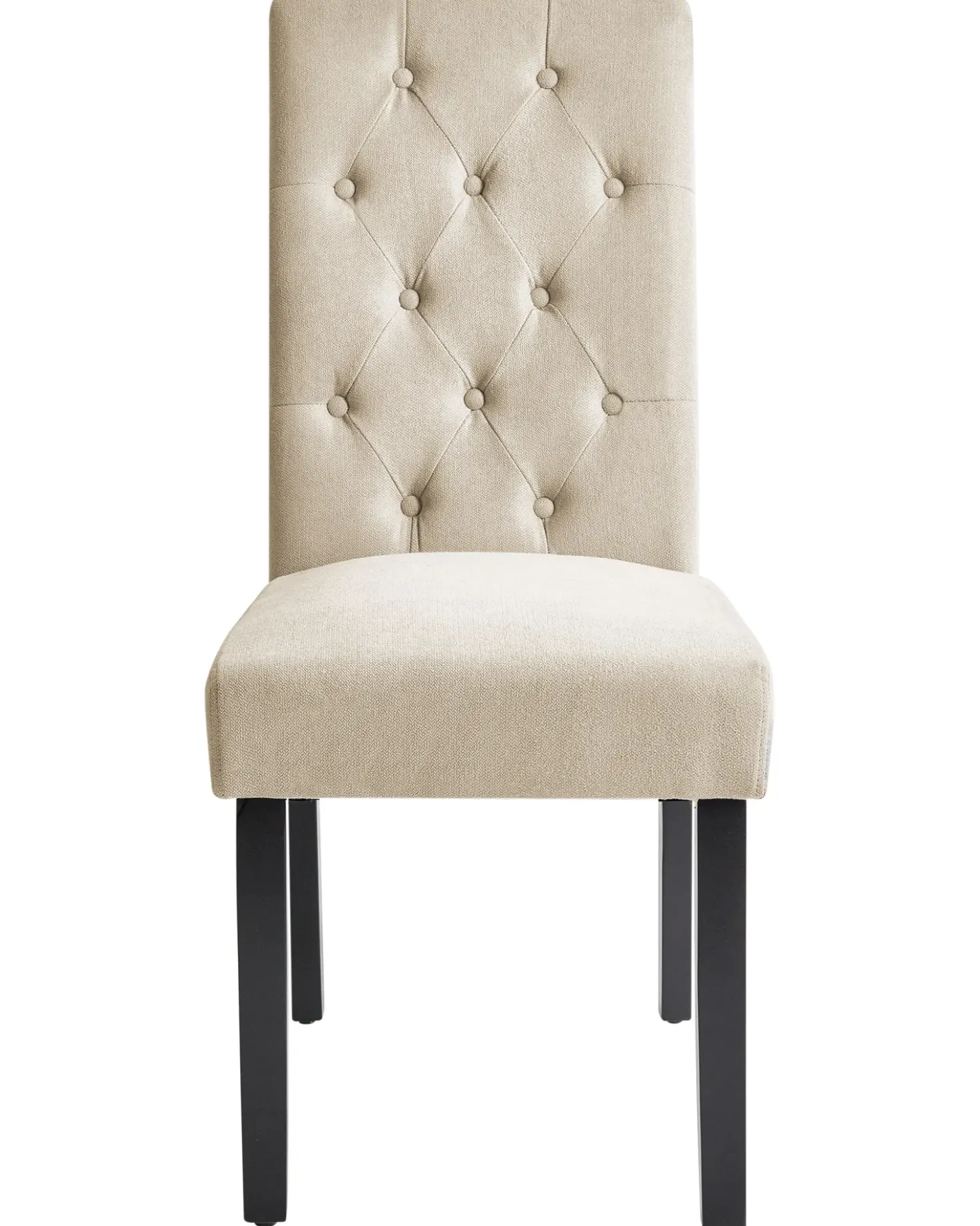 Set di 2 sedie da pranzo VELVA Tessuto Beige sabbia