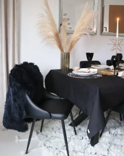 Set di 2 sedie da pranzo VALERIE Pelle sintetica Nero