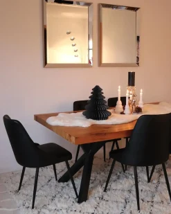 Set di 2 sedie da pranzo VALERIE Pelle sintetica Nero