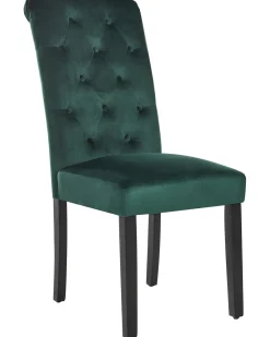 Set di 2 sedie da pranzo VELVA Velluto Verde scuro