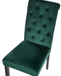 Set di 2 sedie da pranzo VELVA Velluto Verde scuro