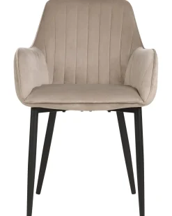 Set di 2 sedie da pranzo WELLSTON Velluto Tortora