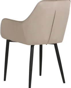 Set di 2 sedie da pranzo WELLSTON Velluto Tortora