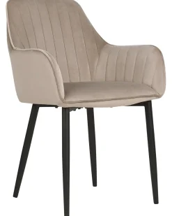 Set di 2 sedie da pranzo WELLSTON Velluto Tortora