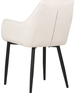 Set di 2 sedie da pranzo WELLSTON Velluto Bianco sporco